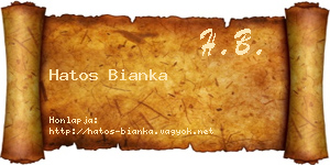 Hatos Bianka névjegykártya