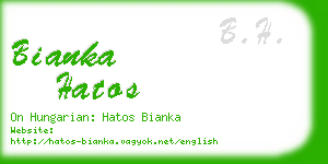 bianka hatos business card